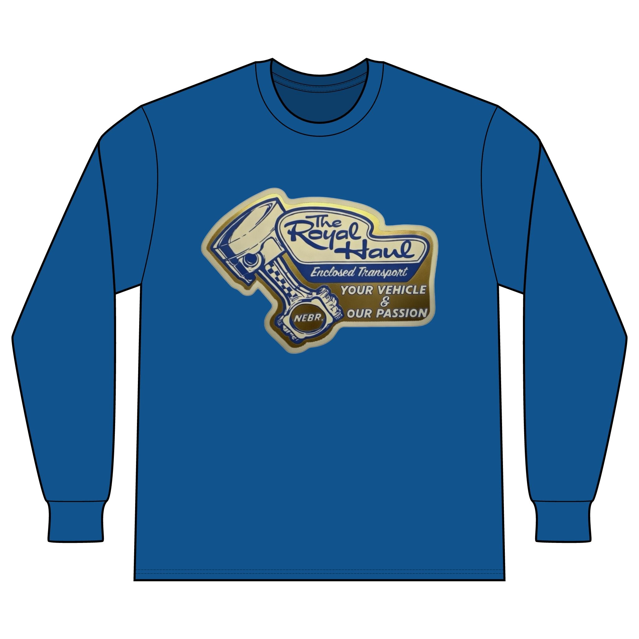 Long Sleeve T-Shirt — 'The Royal Haul' Vintage Piston Logo